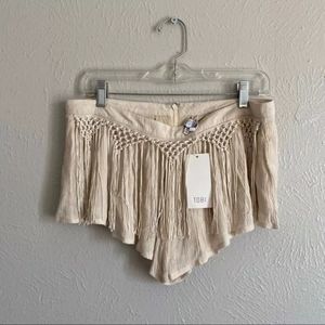 Tobi tassel shorts creme